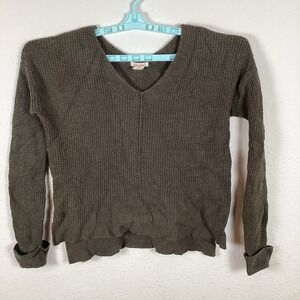For Thee Womens Shirt Sz S Long Sleeve Soft Top V Neck Comfort Casual Warm
